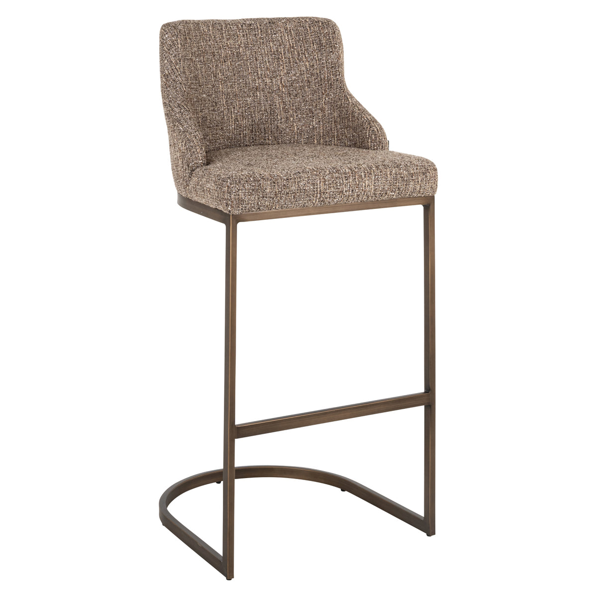 Tabouret de bar Bolton brown tweed (Set of 2)