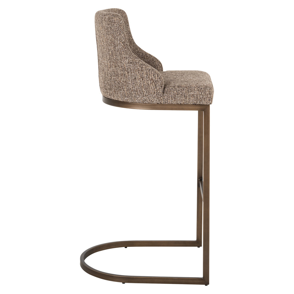 Tabouret de bar Bolton brown tweed (Set of 2)