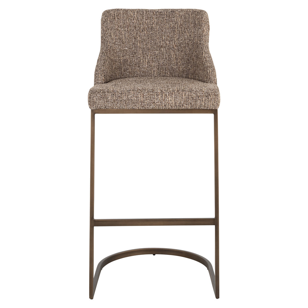 Tabouret de bar Bolton brown tweed (Set of 2)