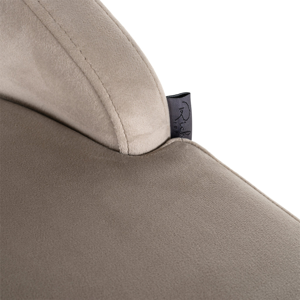 Tabouret de bar Bolton khaki velvet brushed gold fire retardant (Set of 2)