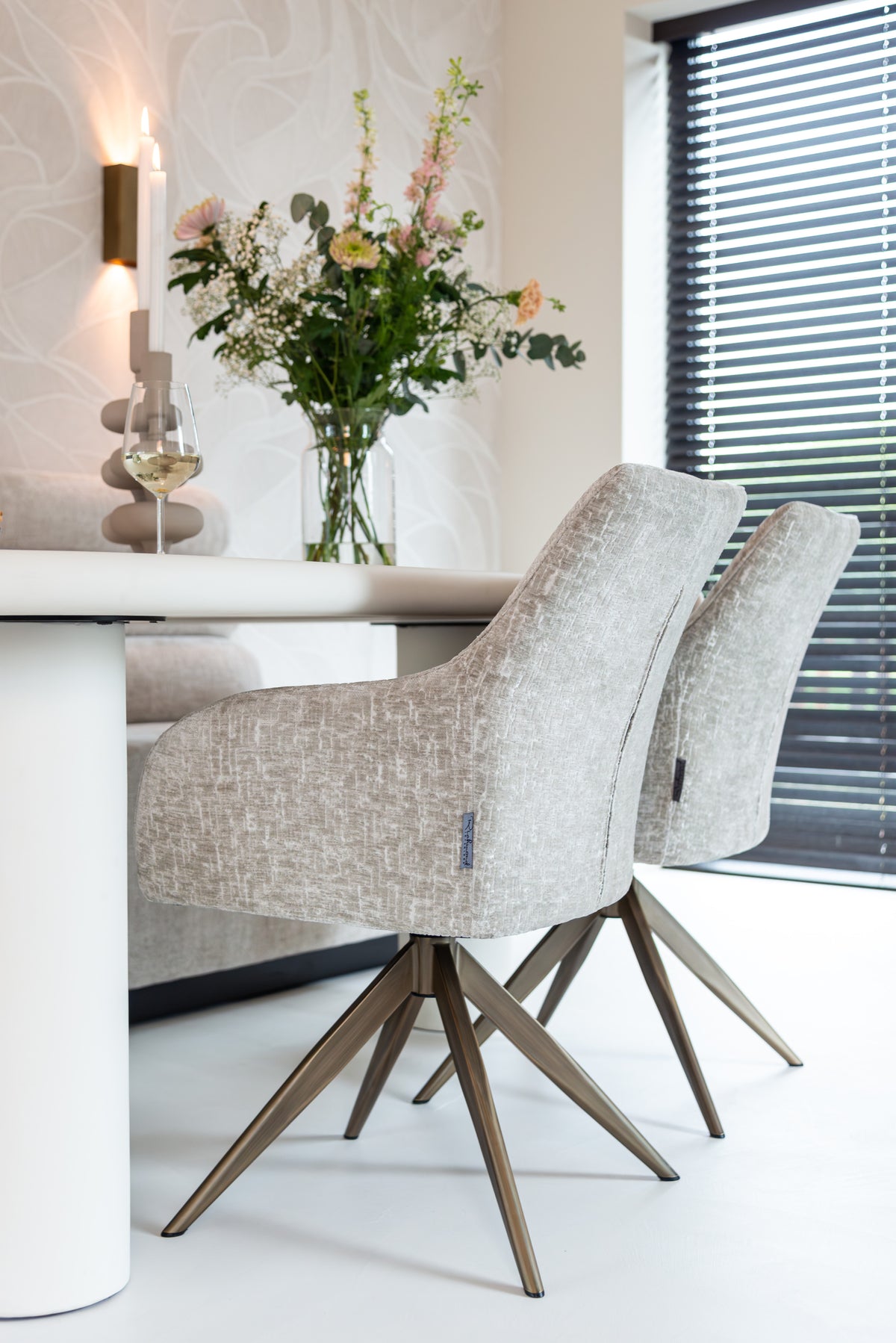 Chaise de salle à manger Lisonne pearl island swivel