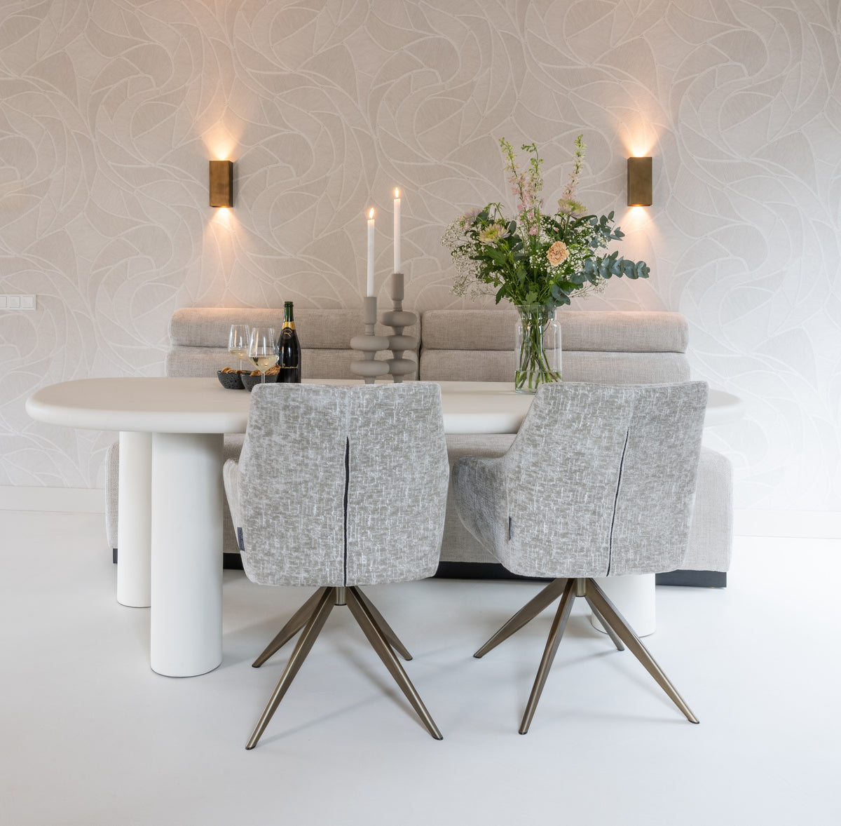 Chaise de salle à manger Lisonne pearl island swivel