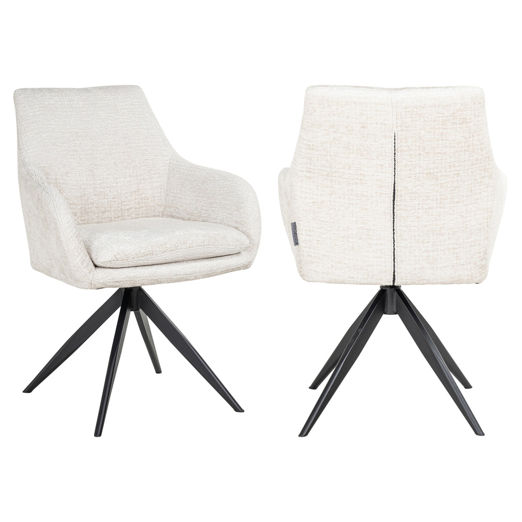 Chaise de salle à manger Lisonne cream fusion swivel