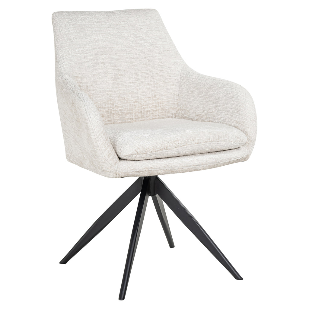Chaise de salle à manger Lisonne cream fusion swivel