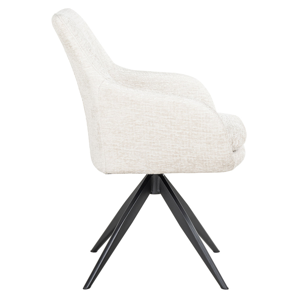 Chaise de salle à manger Lisonne cream fusion swivel
