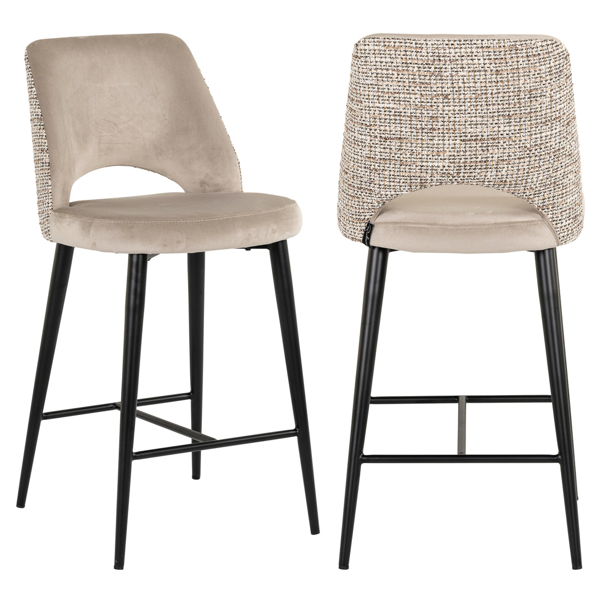 Tabouret de comptoir Tabitha trendy nature fire retardant