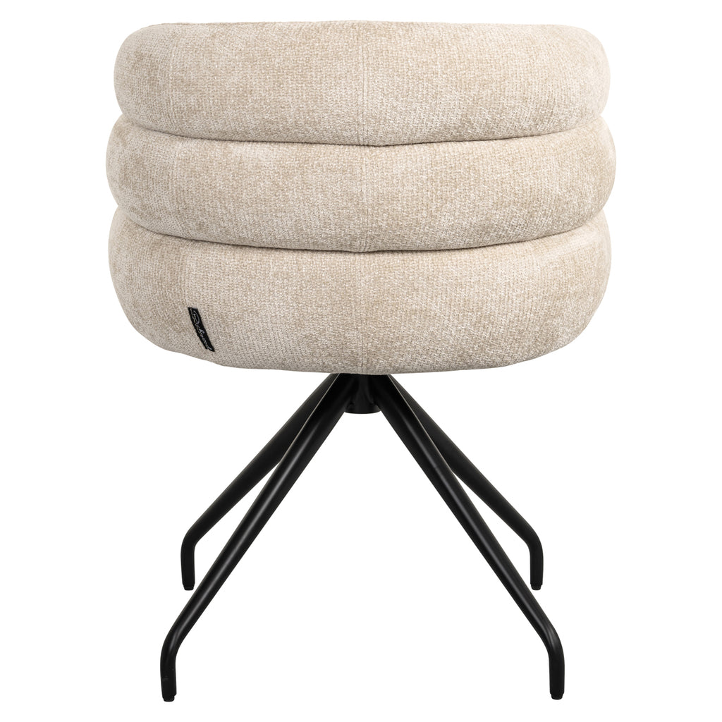 Chaise de salle à manger Kayla cream unicorn swivel