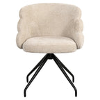 Chaise de salle à manger Kayla cream unicorn swivel