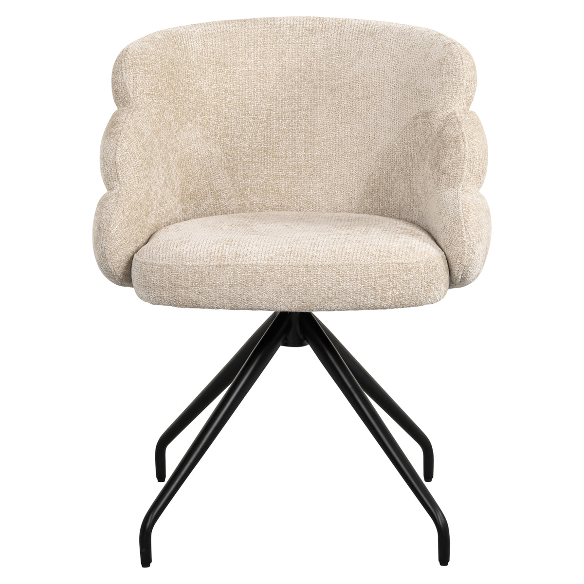 Chaise de salle à manger Kayla cream unicorn swivel