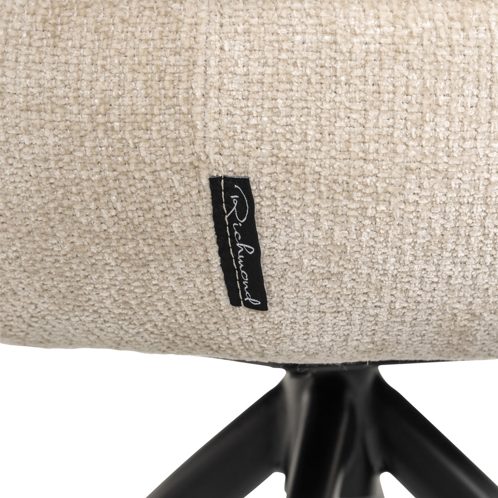 Chaise de salle à manger Kayla cream unicorn swivel