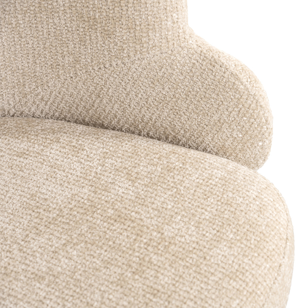 Chaise de salle à manger Kayla cream unicorn swivel