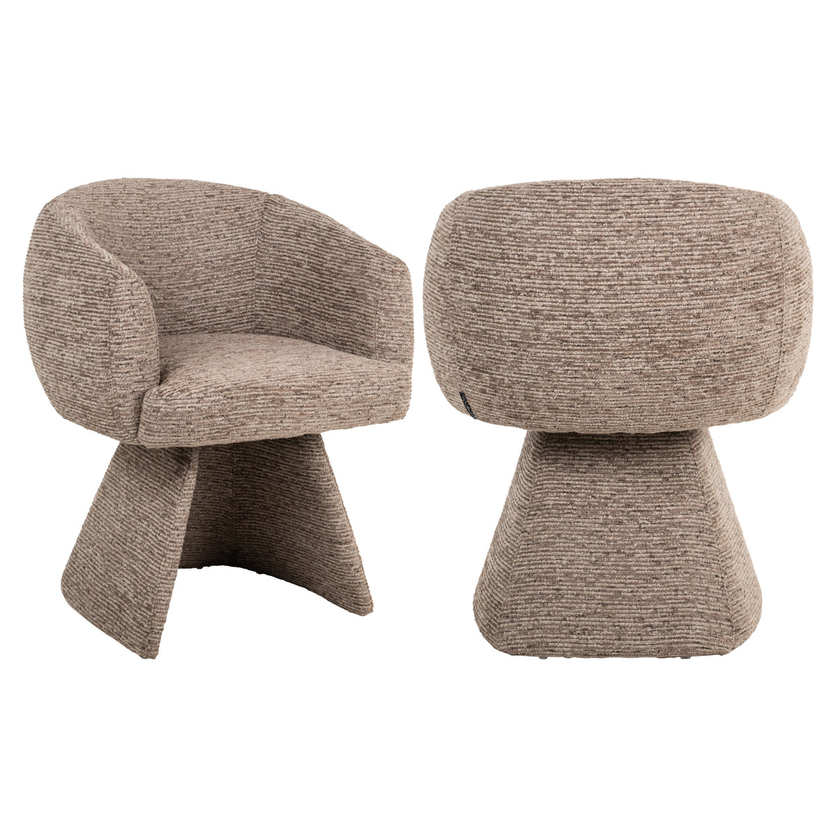Chaise de salle à manger Quiriro mocca linear swivel
