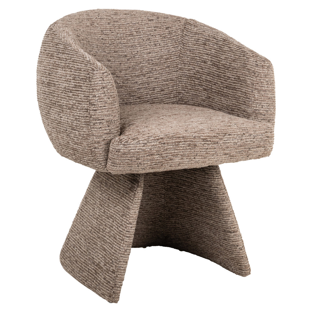 Chaise de salle à manger Quiriro mocca linear swivel