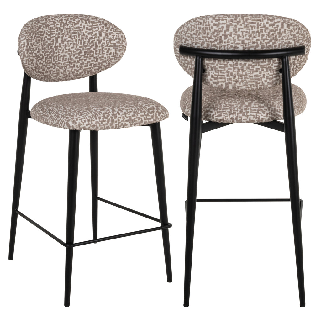 Tabouret de comptoir Dantes natural geo fire retardant