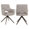 Chaise de salle à manger Ginerva earth tweed swivel