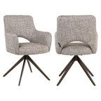 Chaise de salle à manger Ginerva earth tweed swivel