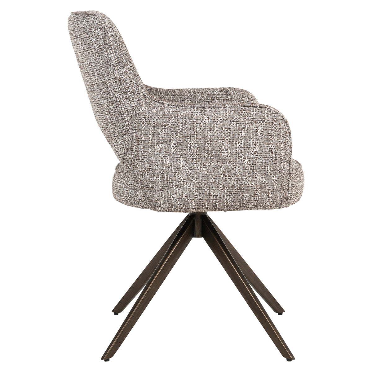 Chaise de salle à manger Ginerva earth tweed swivel
