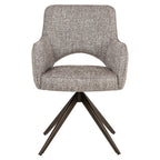 Chaise de salle à manger Ginerva earth tweed swivel