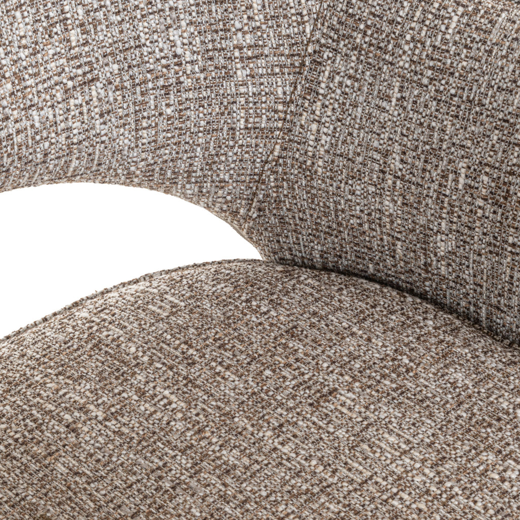 Chaise de salle à manger Ginerva earth tweed swivel