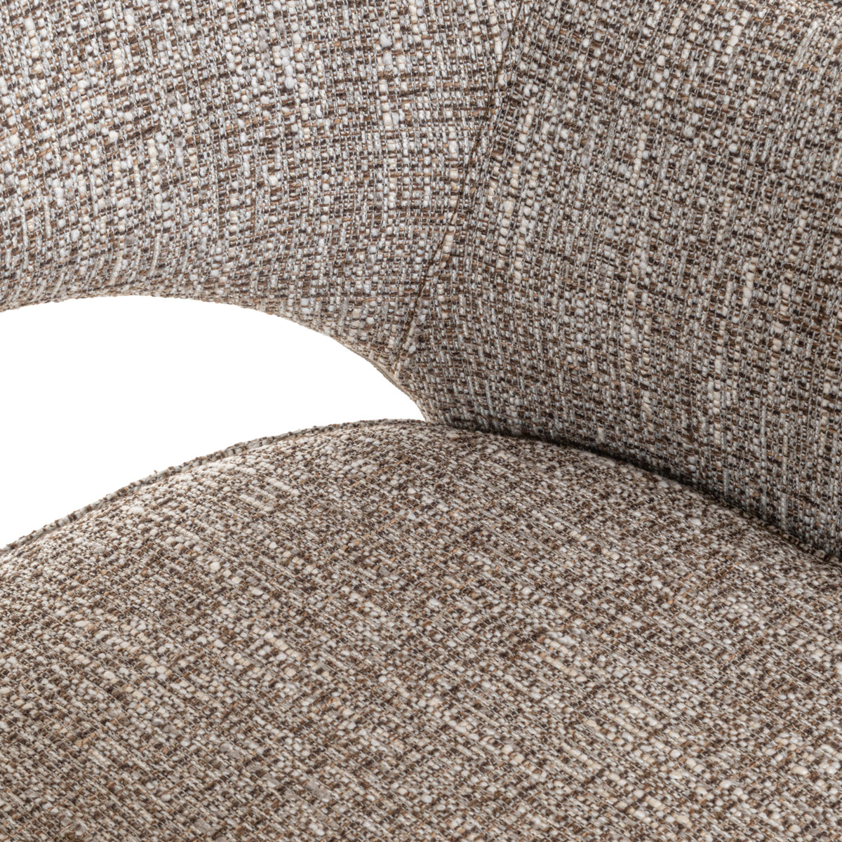 Chaise de salle à manger Ginerva earth tweed swivel