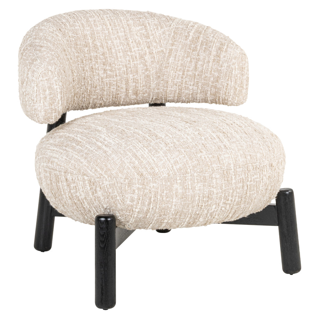 Fauteuil lounge Ornella beige angora