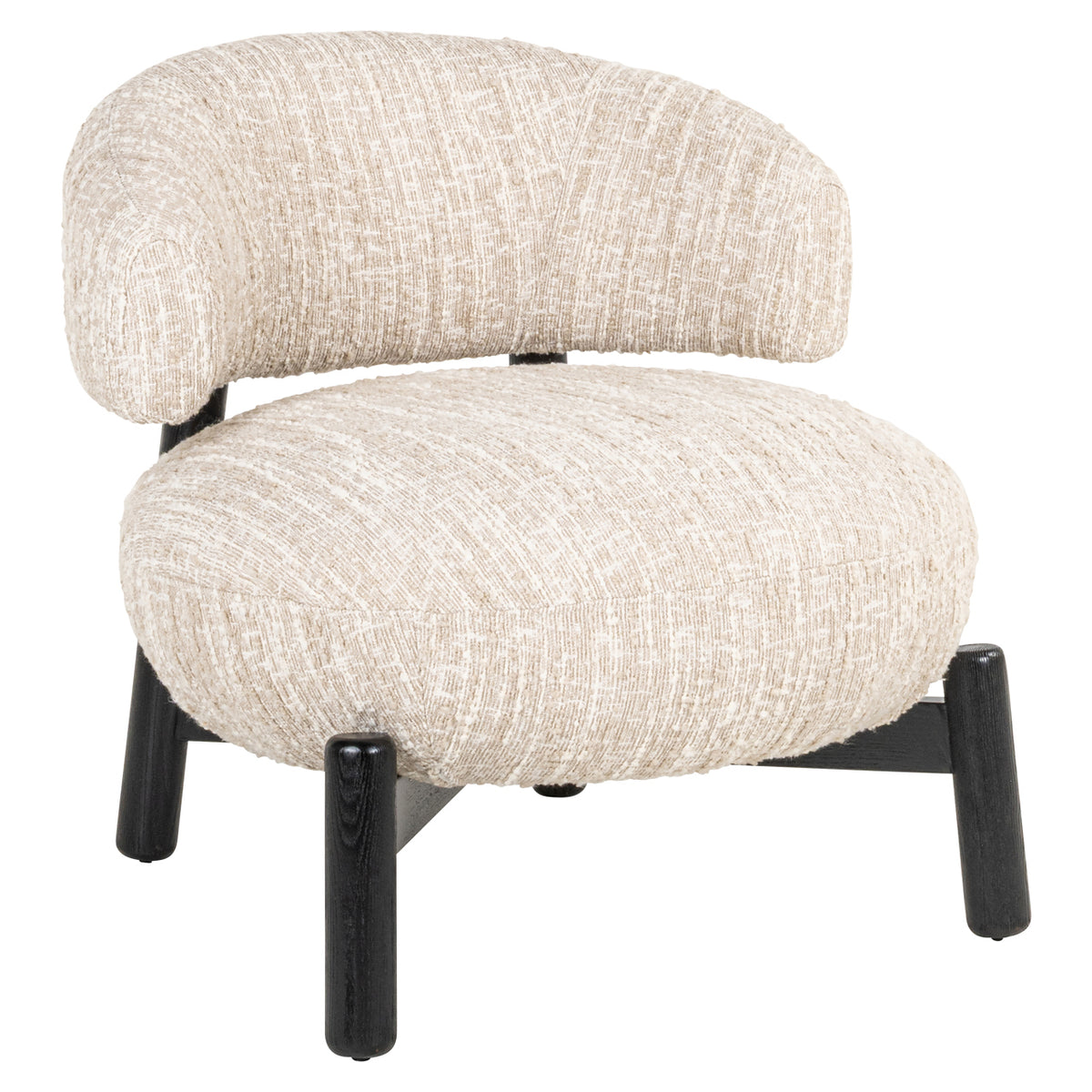 Fauteuil lounge Ornella beige angora