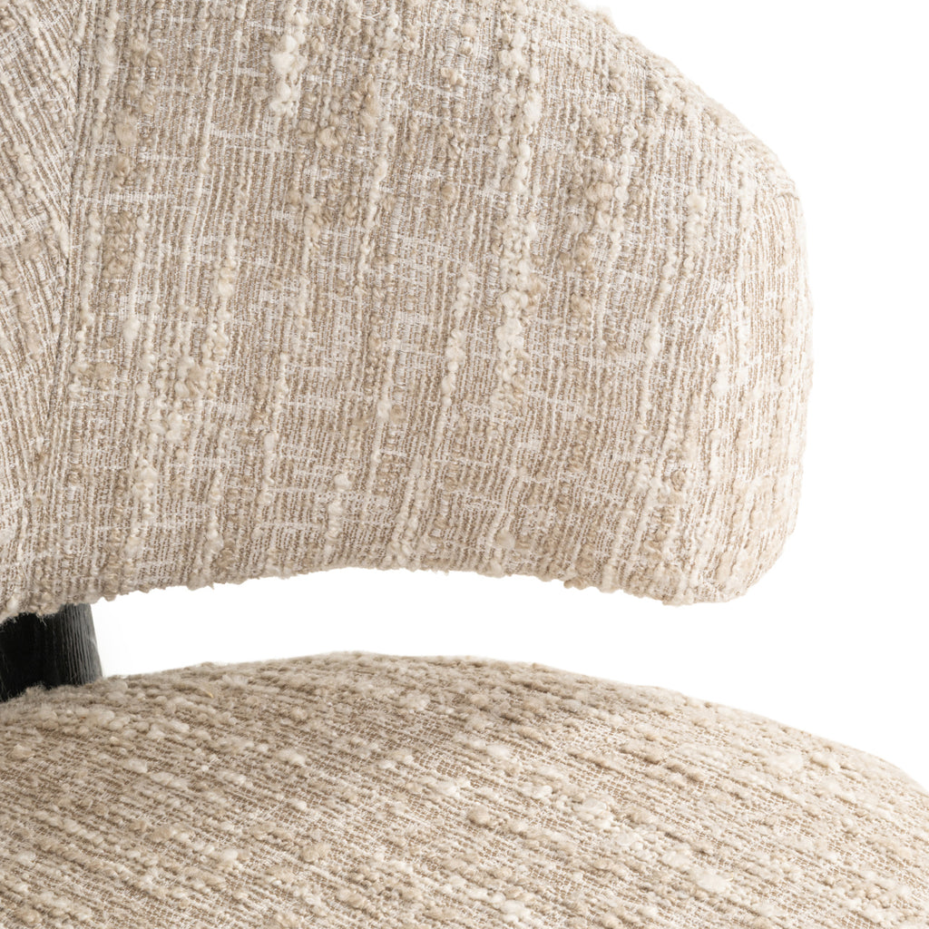 Fauteuil lounge Ornella beige angora