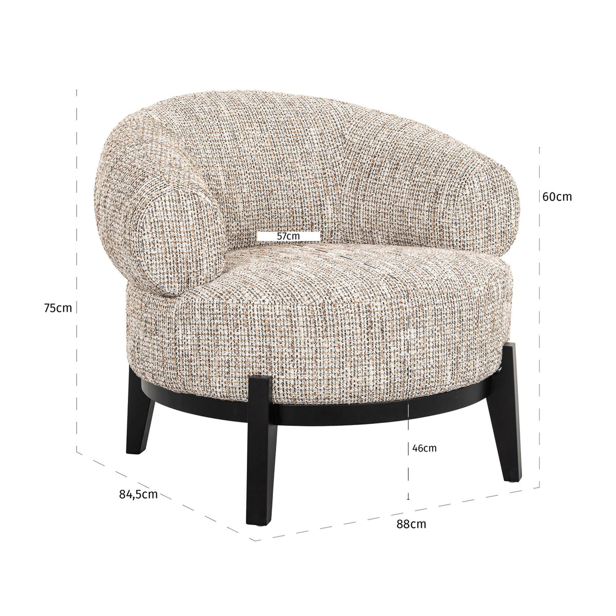 Fauteuil lounge Montana customized fire retardant