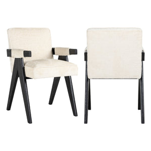 Chaise de salle à manger Cooper white chenille