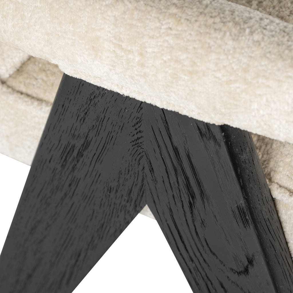 Chaise de salle à manger Cooper white chenille