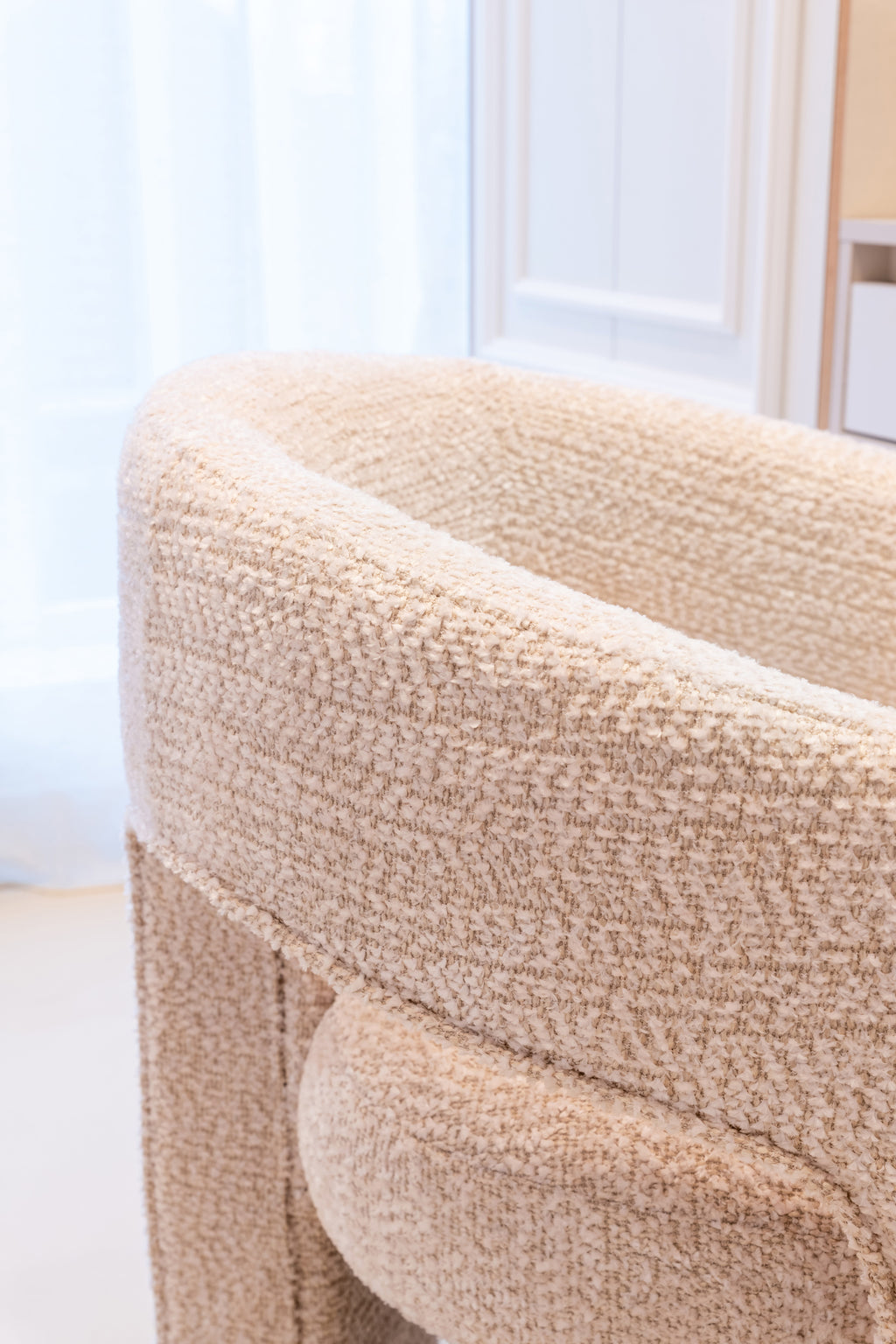 Chaise de salle à manger Belle lovely cream fire retardant
