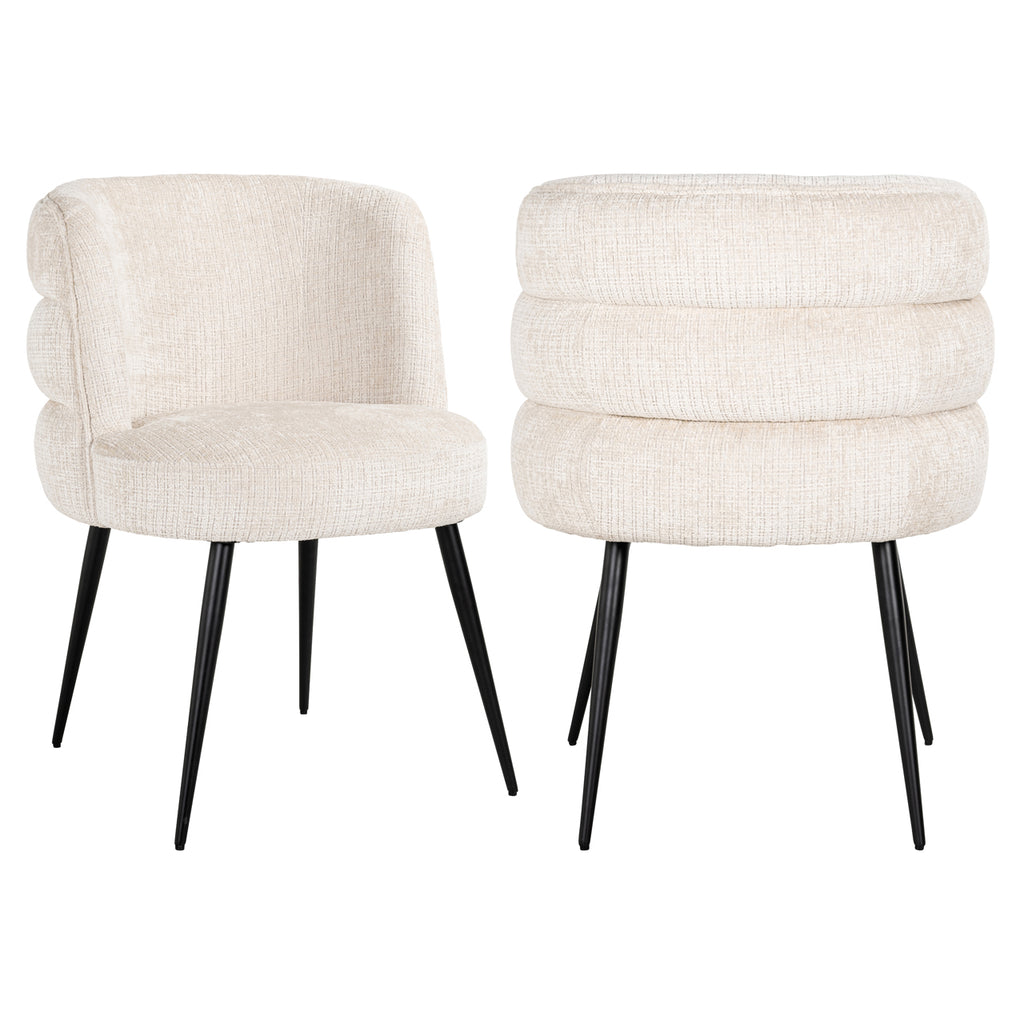 Chaise de salle à manger Stella niagara beige fire retardant