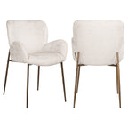 Chaise de salle à manger Amber cream fusion fire retardant