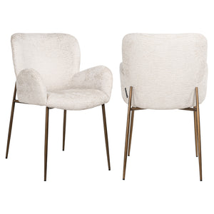 Chaise de salle à manger Amber cream fusion fire retardant