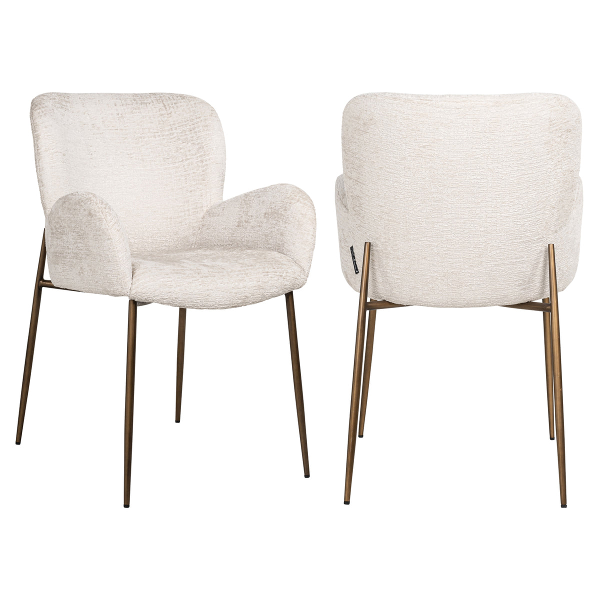 Chaise de salle à manger Amber cream fusion fire retardant