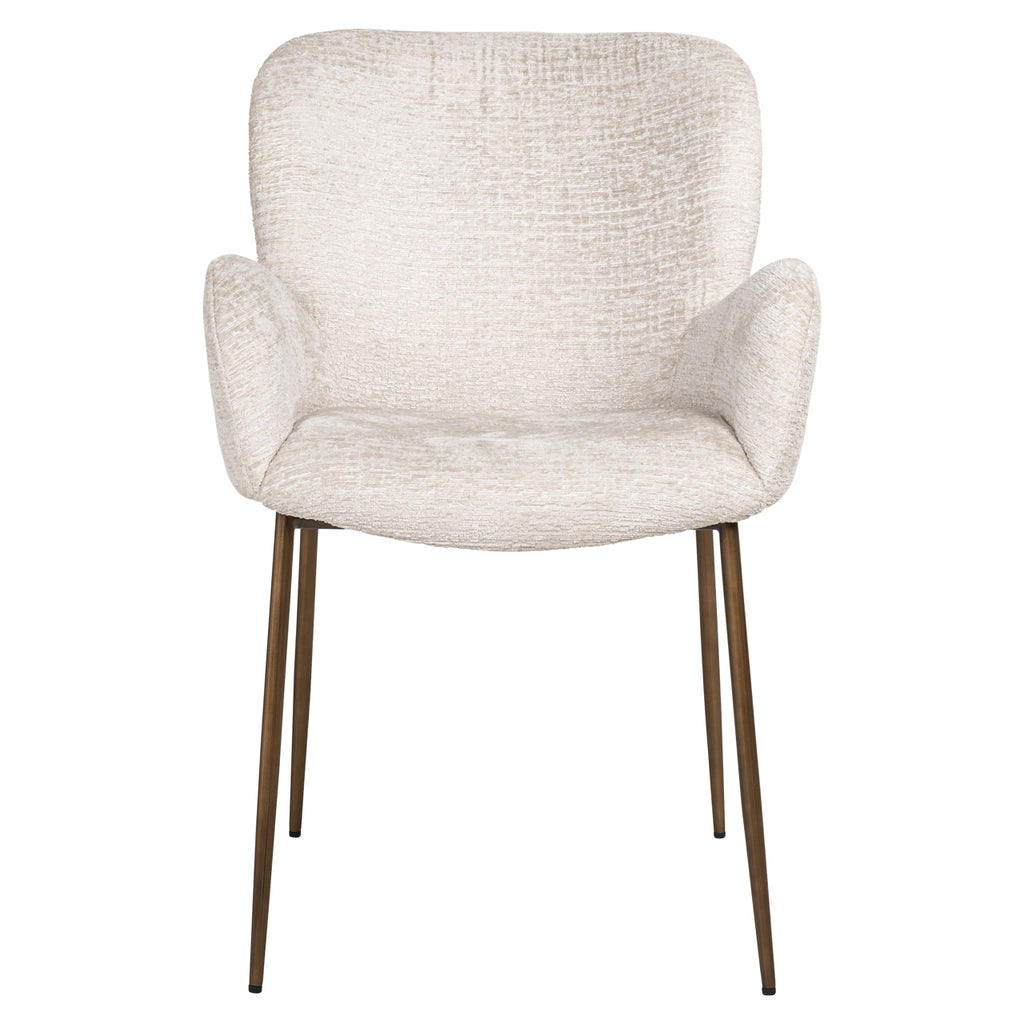 Chaise de salle à manger Amber cream fusion fire retardant