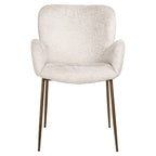 Chaise de salle à manger Amber cream fusion fire retardant