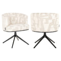 Chaise de salle à manger Cheyenne beige graffic swivel
