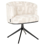 Chaise de salle à manger Cheyenne beige graffic swivel