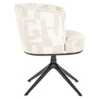 Chaise de salle à manger Cheyenne beige graffic swivel