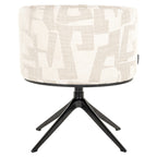 Chaise de salle à manger Cheyenne beige graffic swivel