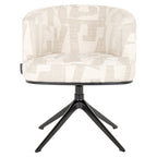 Chaise de salle à manger Cheyenne beige graffic swivel