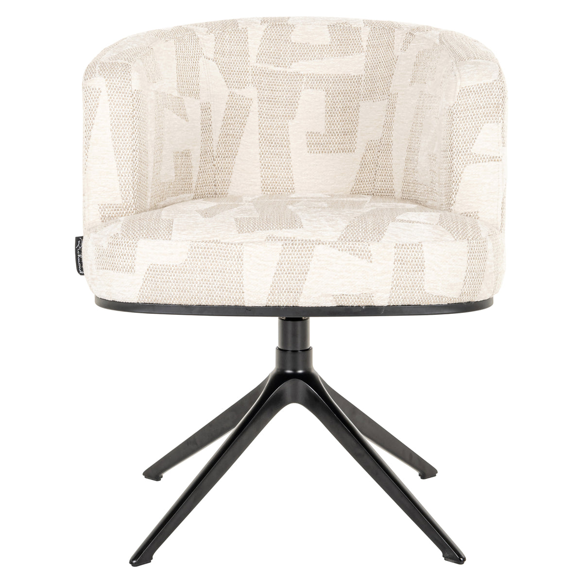 Chaise de salle à manger Cheyenne beige graffic swivel