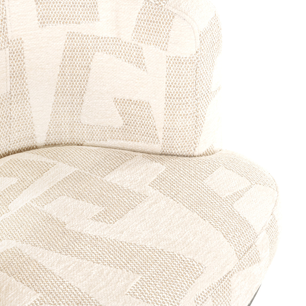 Chaise de salle à manger Cheyenne beige graffic swivel