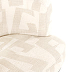 Chaise de salle à manger Cheyenne beige graffic swivel