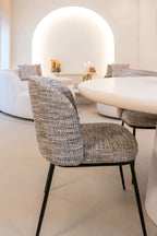 Chaise de salle à manger Elvi mocca chunky fire retardant (Set of 2)