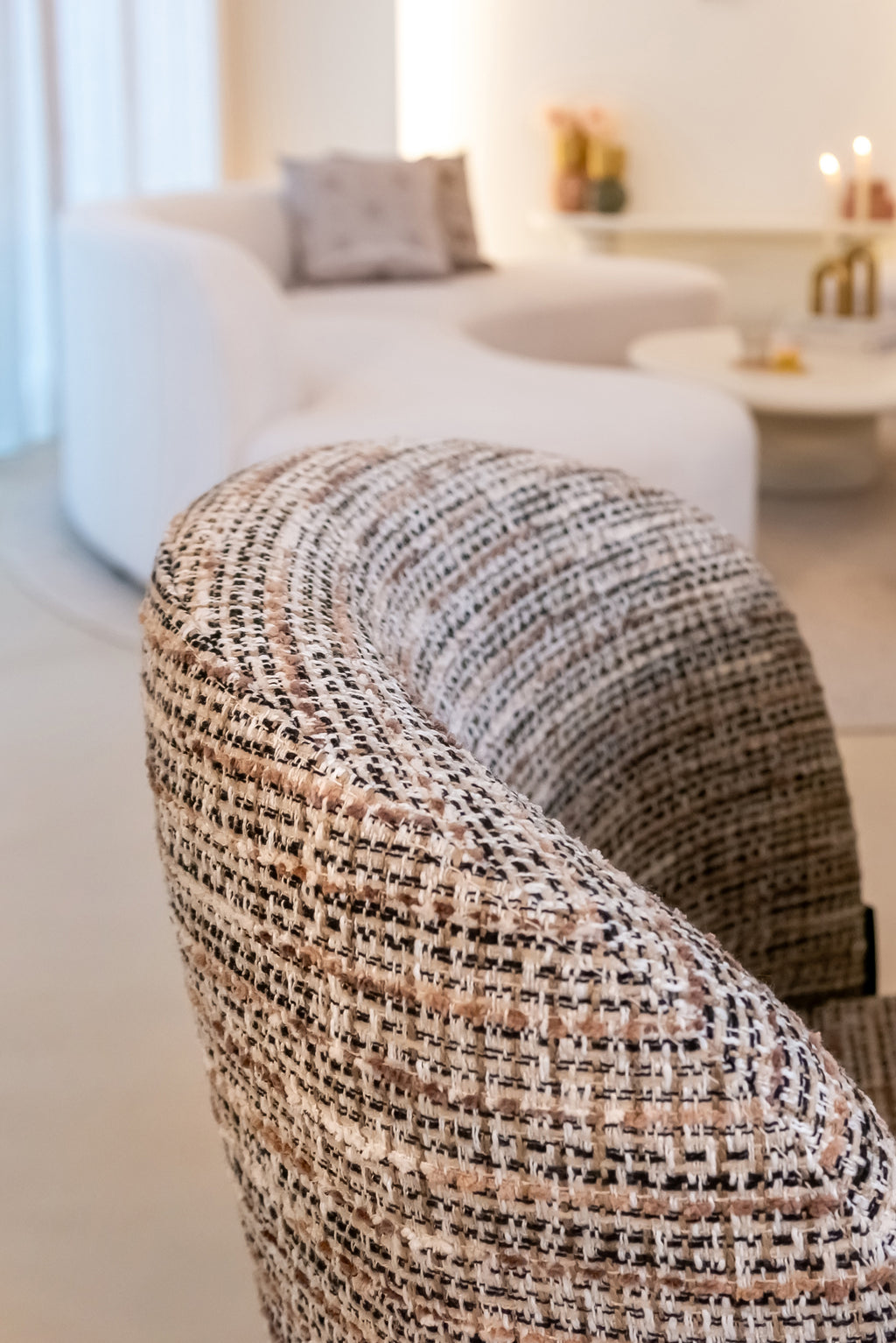 Chaise de salle à manger Elvi mocca chunky fire retardant (Set of 2)