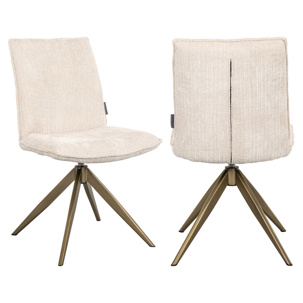 Chaise de salle à manger Dakota niagara beige swivel