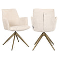 Chaise de salle à manger Dakota niagara beige swivel with arm