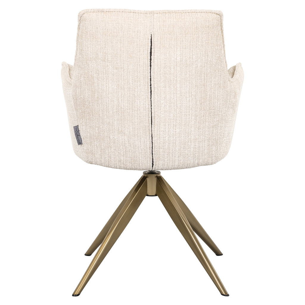 Chaise de salle à manger Dakota niagara beige swivel with arm